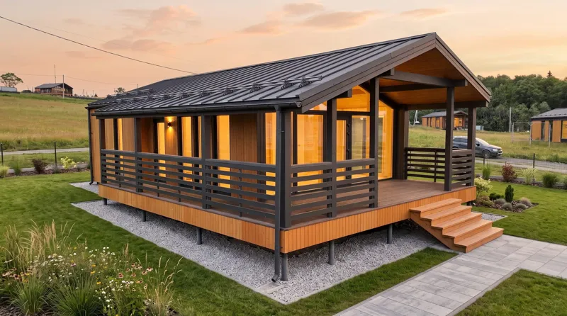 Готовый дом LATO-65 SAUNA на участке 10 соток, участок №472